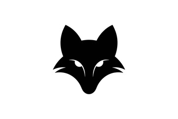 Silhouette fox head vector graphic animal design