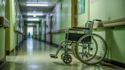 Blurred interior of a hospital abstract aesculapian backcloth 