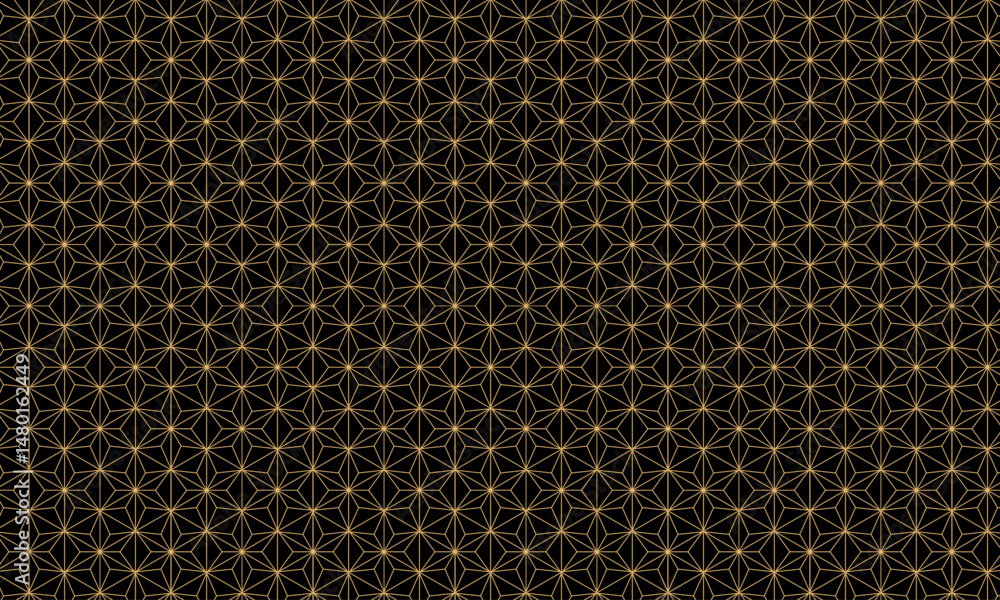 Poster abstract motion hexagon pattern with stylized line flow, created for sci-fi branding, modern ui desi