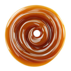 Caramel swirl isolated on transparent background