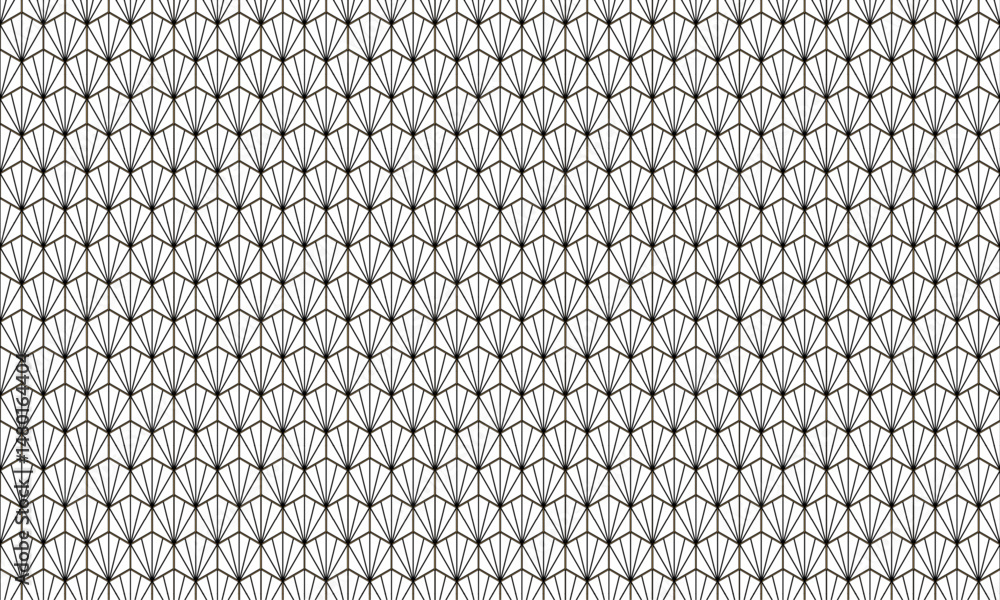 Poster geometric hexagonal layout with stylized directional strokes, ideal for tech branding, ui components