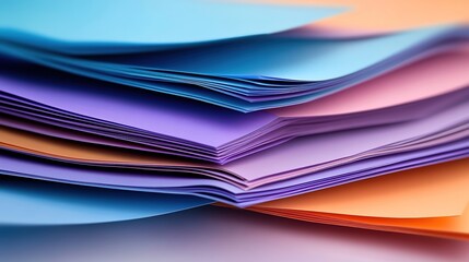 Stack of Colorful Papers