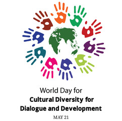 World Day for Cultural Diversity for Dialogue and Development design template for celebration. cultural diversity vector design. cultural diversity design template. hand vector design.