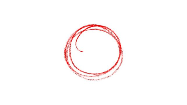 Hand-Drawn Doodle Oval Frame Animation on White Backgrounds in Childlike Stop Motion Style, circles scribble elements with alpha channel on a transparent background.	