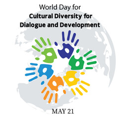 World Day for Cultural Diversity for Dialogue and Development design template for celebration. cultural diversity vector design. cultural diversity design template. hand vector design.