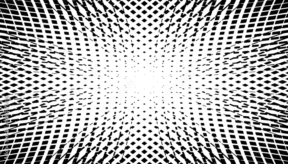 Poster black and white abstract transition pattern with frame effect for sporty background and design eleme