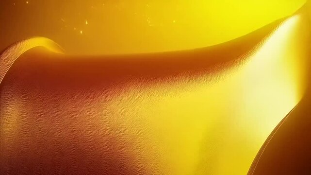 Golden Fluid Motion: Abstract Waveforms and Shimmering Light Play in a Luxe Design
