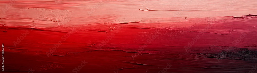 Poster vivid cherry red background featuring a smooth gradient transition from intense scarlet to gentle ru
