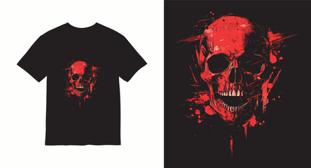 Graffiti skull graphic vector t-shirt design	
