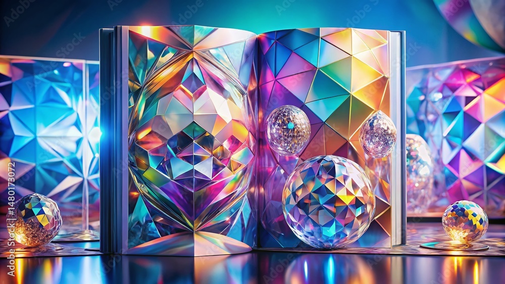 Poster stunning interactive crystal pattern product catalog - high-resolution 3d render