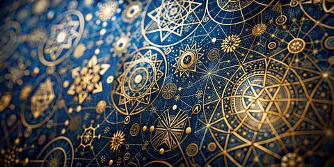Obraz premium Stylish Scientific Formula Pattern Background - High-Resolution Stock Photo