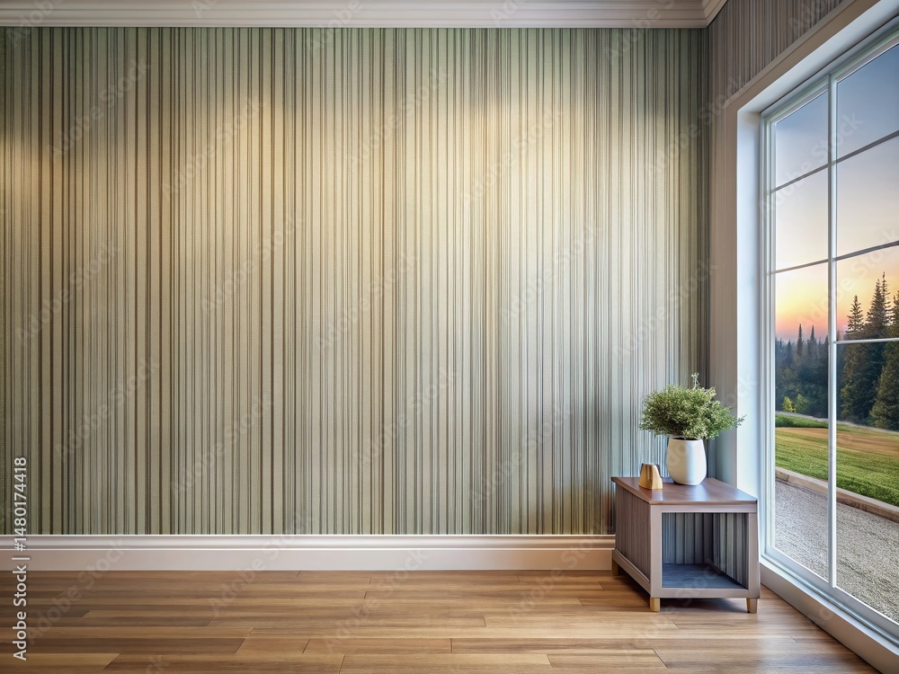 Poster subtle parallel lines on muted office wallpaper - abstract minimalist background texture