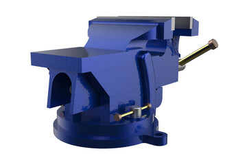 Naklejka premium open position Blue Light Duty Workbench Vise with Jaws, Integrated Anvil, MULTIPURPOSE PIPE BENCH VISE TABLE PINCERS, Workshop Clamp Tool for Material Fixing on a Workbench, for Clamping Shaping PNG