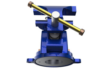 open position Blue Light Duty Workbench Vise with Jaws, Integrated Anvil, MULTIPURPOSE PIPE BENCH VISE TABLE PINCERS, Workshop Clamp Tool for Material Fixing on a Workbench, for Clamping Shaping PNG