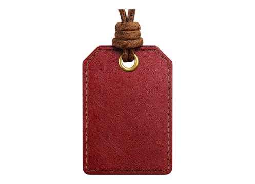 Red Leather Tag