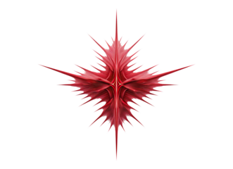 Red spiky arrow