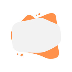 Blob text box vector. Irregular fluid bubbles. Empty text box. Vector illustration isolated on white background