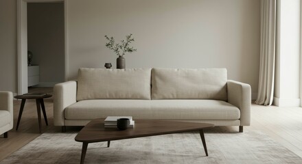 Modern beige living room