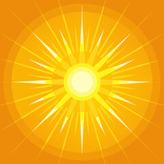 Abstract Bright Sunburst Summer Design Background