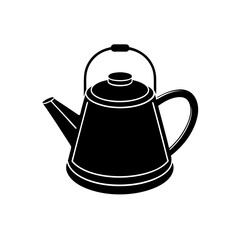 tea kettle with spout on white background  .svg
