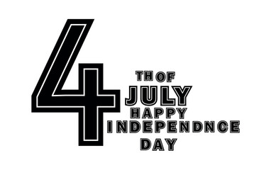 4th of july lettering sign. happy independence day of america. fourth of july america text design for greeting cards, banner, poster, templates, social media ,website, postcard png and vector.