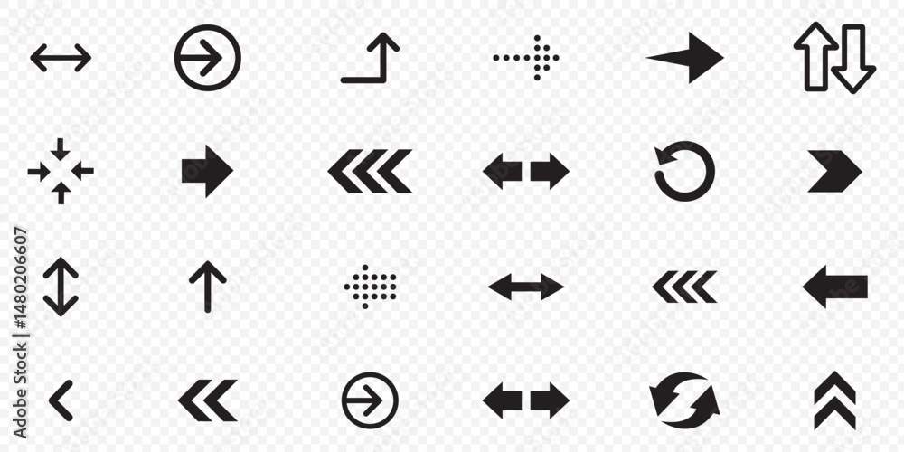 Poster vector set of swipe arrows. arrow vector icon. arrows collection. arrows big black set icons, arrow 