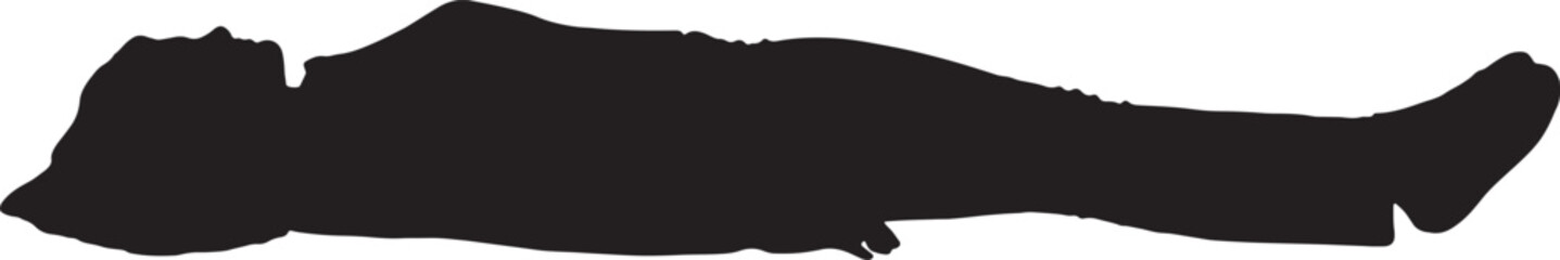  vector silhouette silhouette of woman lying on the floor looking up