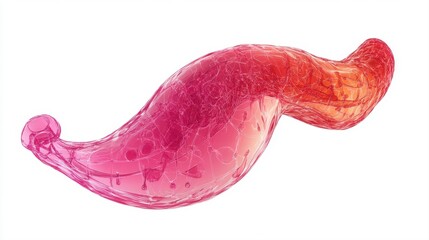 Abstract Fluid Shape with Vibrant Orange and Pink Colors for Creative Backgrounds and Designs