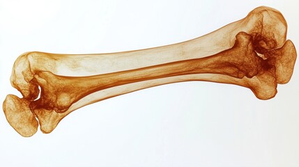 Detailed X-ray Image of a Human Bone Demonstrating Structural Anatomy and Density Characteristics
