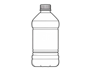 Transparent plastic bottle in PNG format with transparent background. Ideal design for graphic design, mockup, advertising, packaging or eco-friendly content.