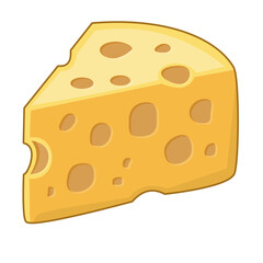 slice of cheese or emmental cheese