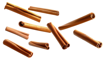 Aromatic Cinnamon Spice: Exquisite cinnamon sticks artfully arranged, showcasing their rich color and inviting texture, bringing warmth and flavor