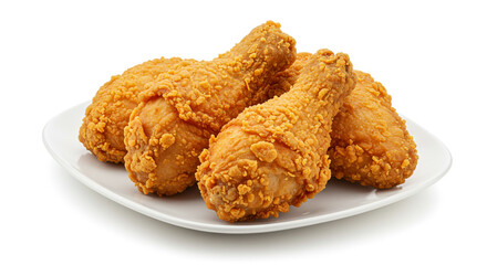 A plate of delicious, crispy fried chicken, ready for a tasty and satisfying meal.