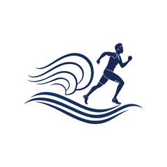 Runner with Wings Silhouette