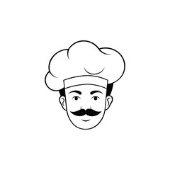 Detailed chef logo