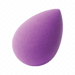 realistic smooth makeup sponge for blending cosmetics in different colour style isolated on transparent background