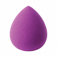realistic smooth makeup sponge for blending cosmetics in different colour style isolated on transparent background