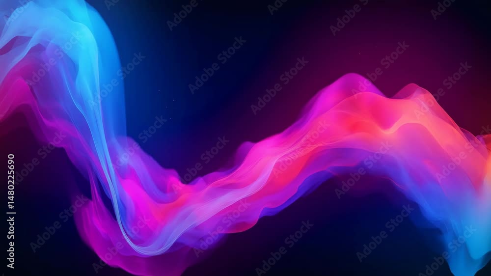 Poster abstract colorful flowing wave gradient background motion