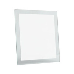 Obraz premium White, blank tablet isolated over black background shows a clean, minimalistic design