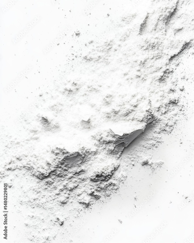Poster white powder abstract close up shot on bright background studio shot for texture or design element m
