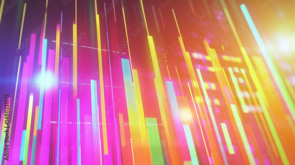 Poster vibrant colorful abstract background with dynamic light effects