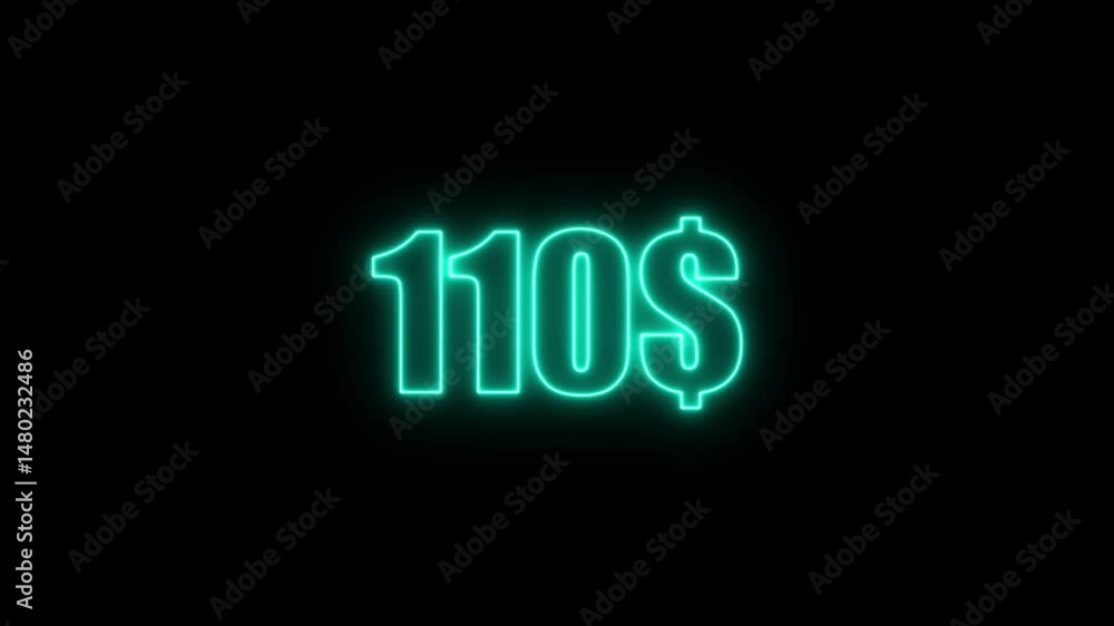 Poster count up dollars up to 200 on black background. animated business and commerce element. rich and suc