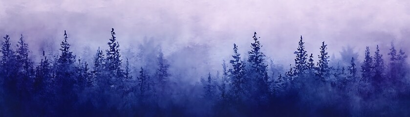 Atmospheric Deep Indigo Background With Smooth Color Fading From Dark Blue To Light Lavender Mist In Soft Hues - Ultrawide Template