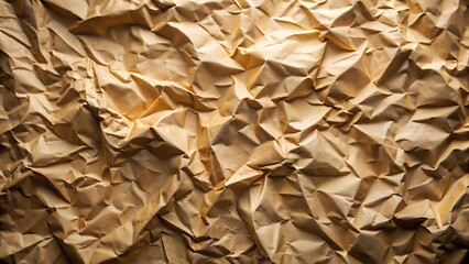 Paper Texture With Crumples And Folds That Form An Abstract Pattern With Sharp Shadows And Highlights