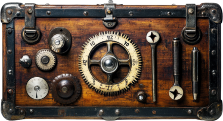 Vintage Mechanical Instrument Panel