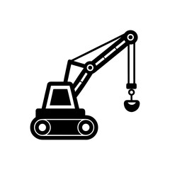 toy crane with movable arm on white background  .svg