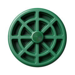 Obraz premium Green Plastic Wheel Design with Spokes for Various Applications in Industrial and Creative Projects on transparent background