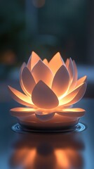 Elegant lotus candle holder