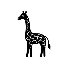 Fototapeta premium toy giraffe with bendable neck on white background 
