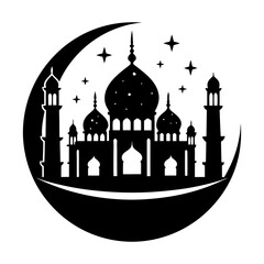 Mosque Silhouette vector illustration
